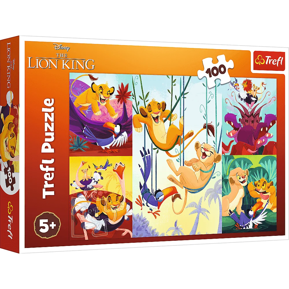 Пазл "100" - Відважний Король Лев. Disney Lion King, Trefl, 16478