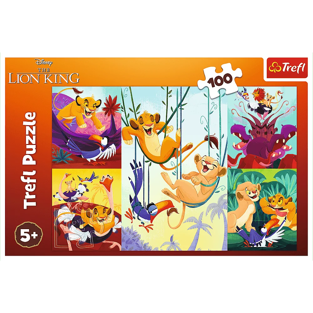 Пазл "100" - Відважний Король Лев. Disney Lion King, Trefl, 16478 1