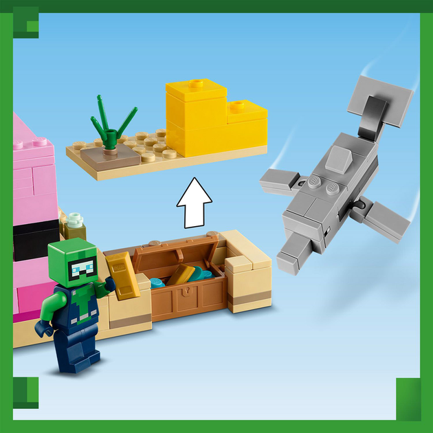 Конструктор Lego Minecraft "Дім-Аксолотль", 21247 7