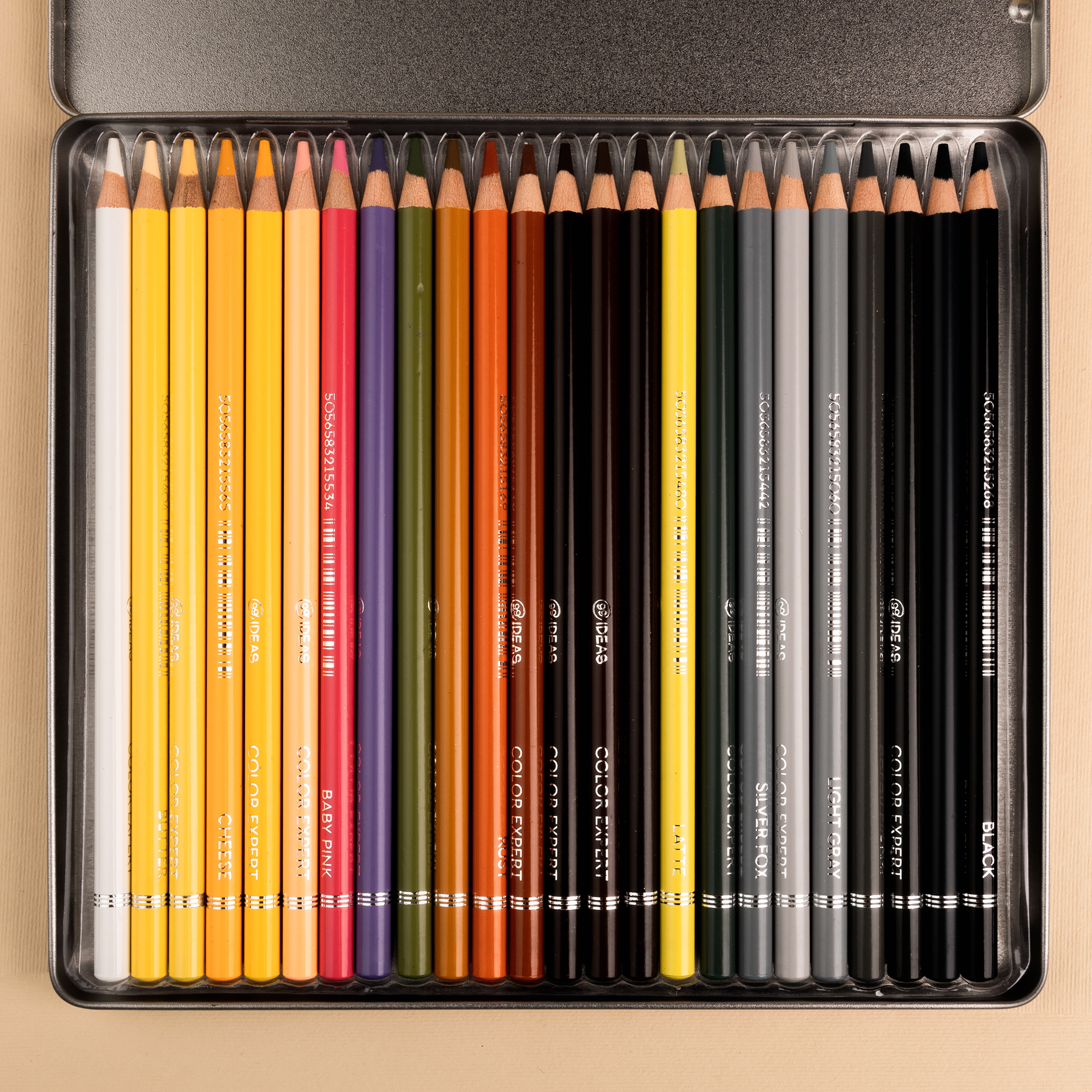 Набір олівців кольорових  99IDEAS "Color Expert" 24 кол., Animal Set, метал. коробка, 99CE-24ANIM 4