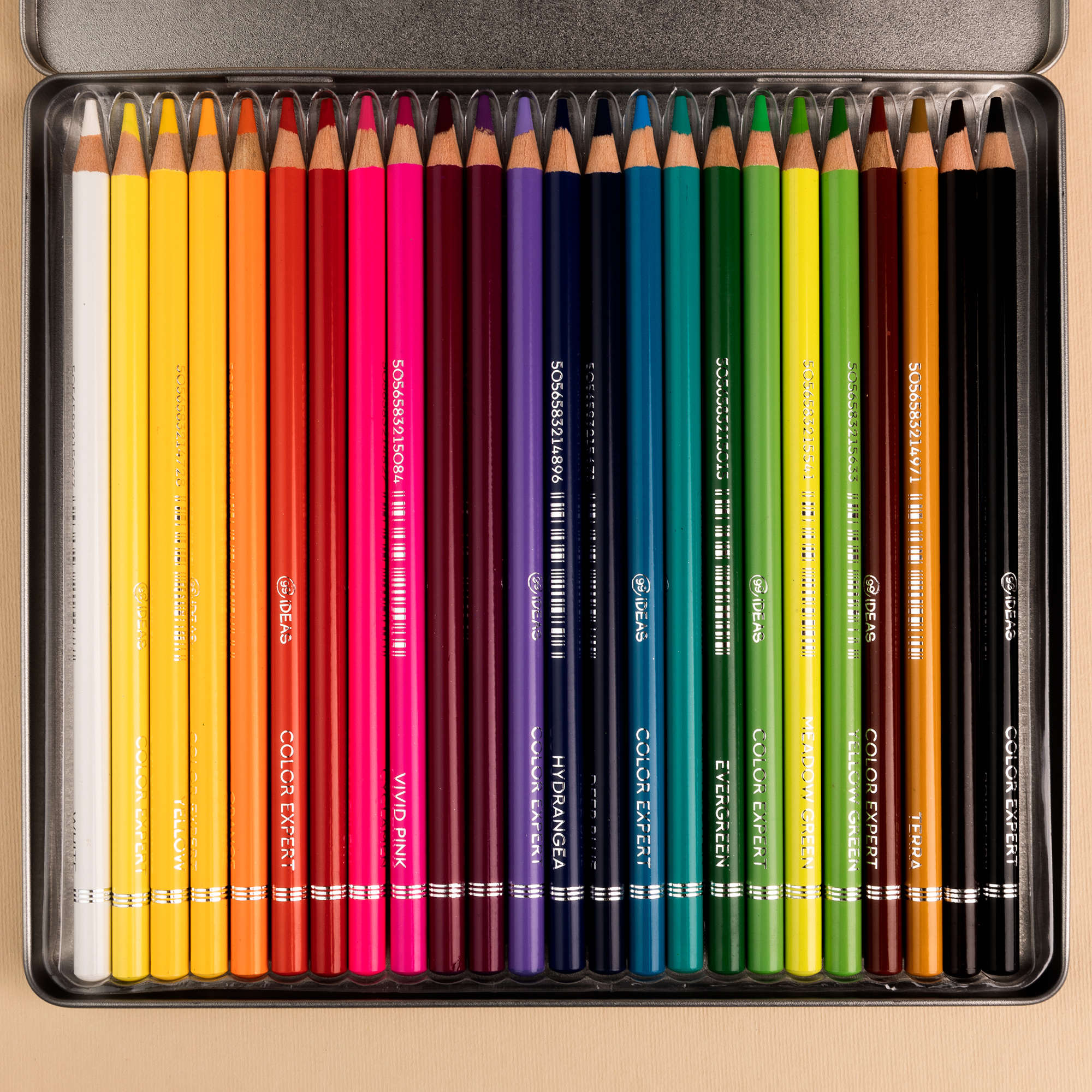 Набір олівців кольорових  99IDEAS "Color Expert" 24 кол., Basic Set, метал. коробка, 99CE-24BAS 4