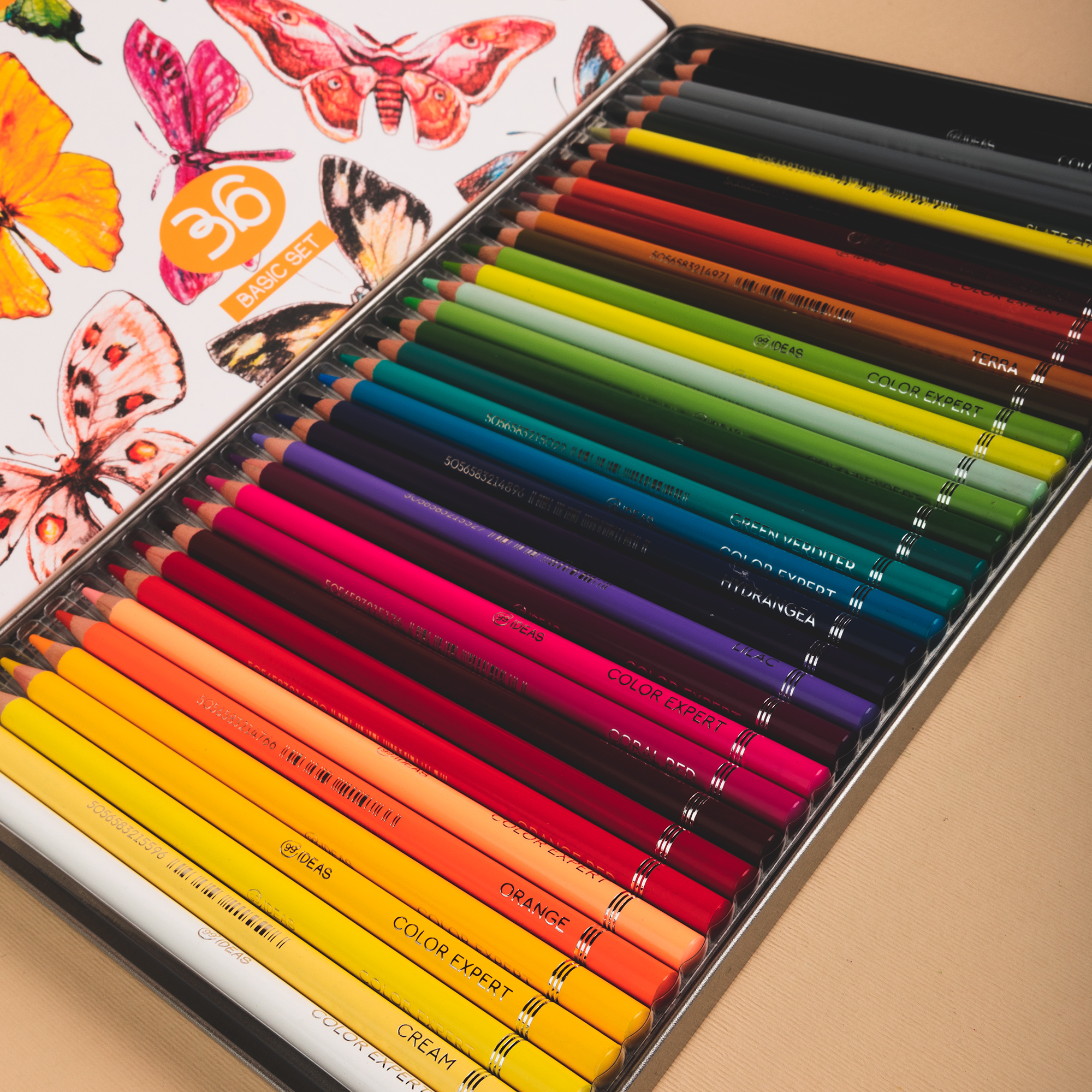 Набір олівців кольорових  99IDEAS "Color Expert" 36 кол., Basic Set, метал. коробка, 99CE-36BAS 4