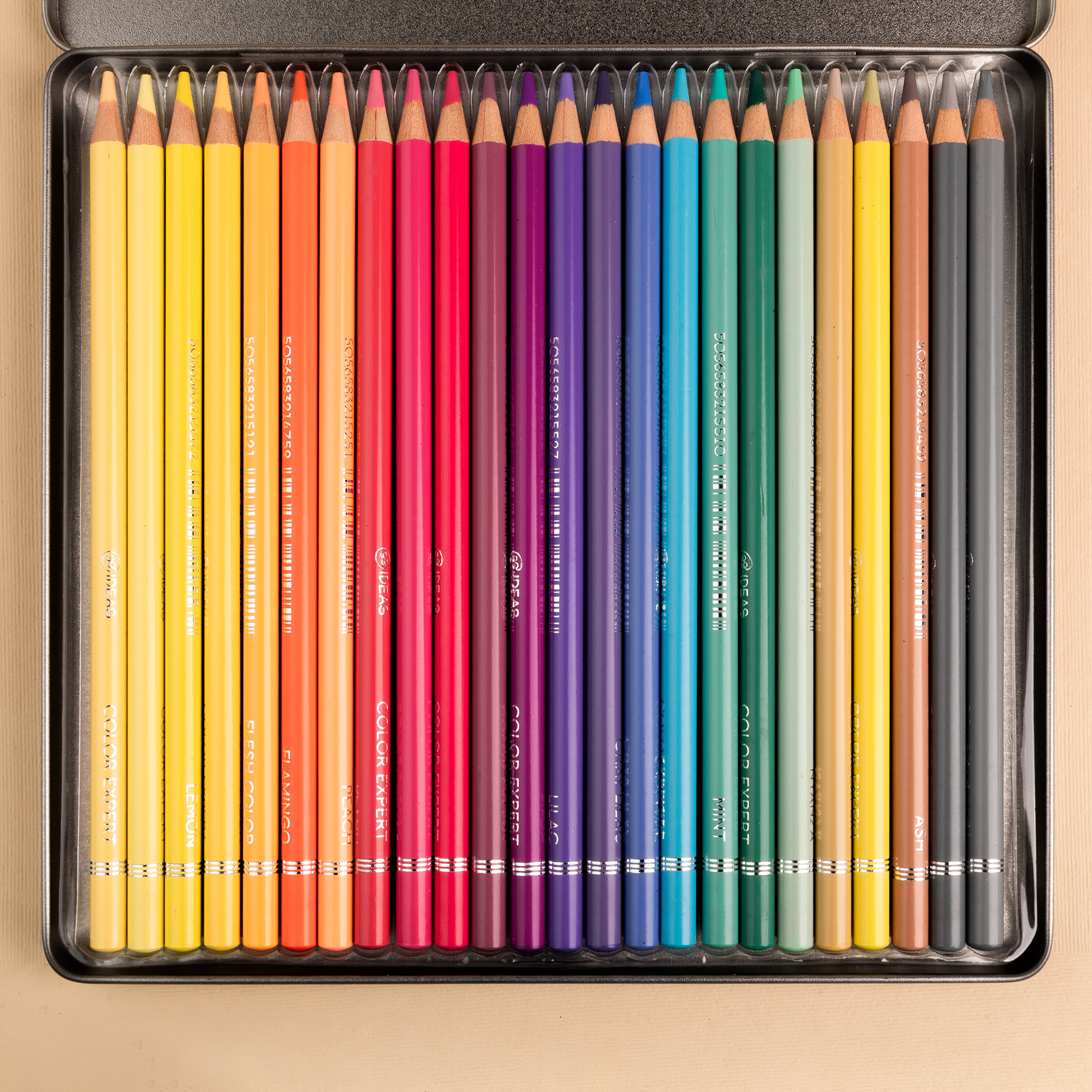 Набір олівців кольорових  99IDEAS "Color Expert" 24 кол., Pastel Set, метал. коробка, 99CE-24PAST 4