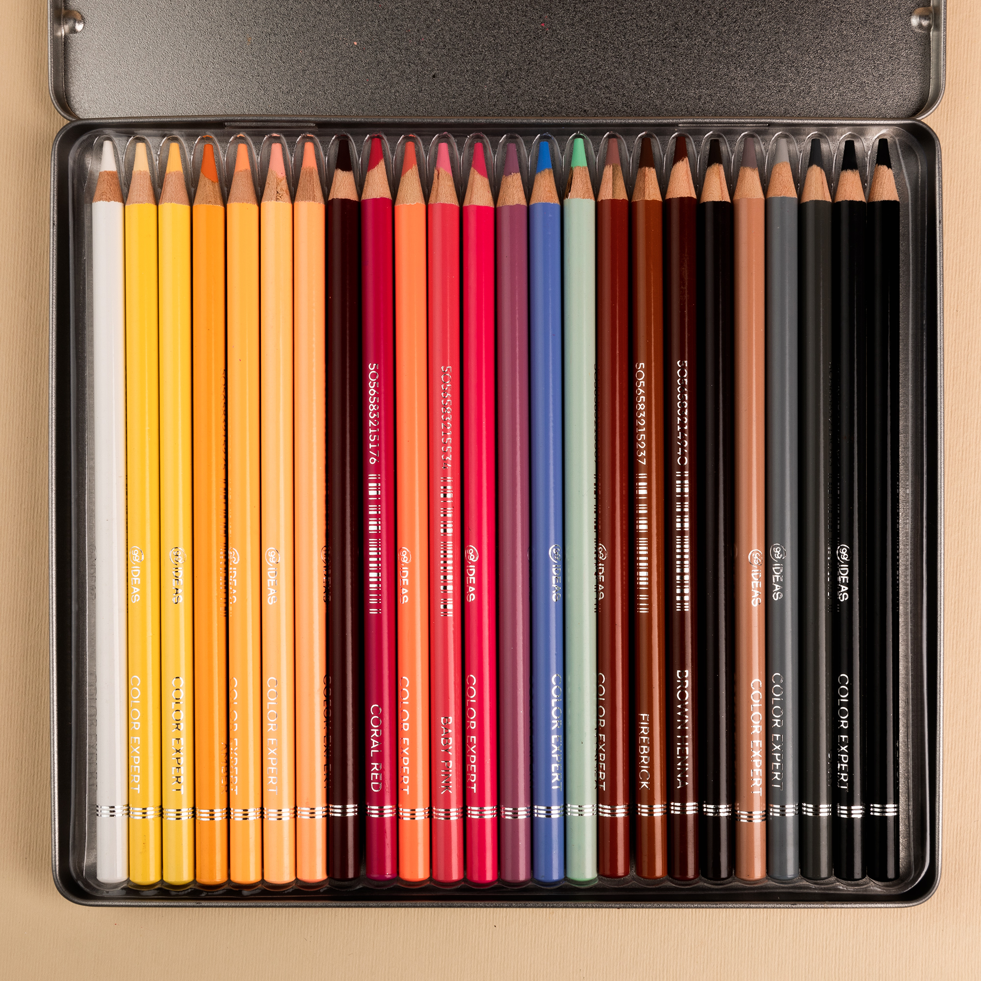 Набір олівців кольорових  99IDEAS "Color Expert" 24 кол., Portrait Set, метал. коробка, 99CE-24PORT 4