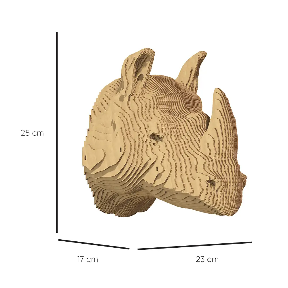 Картонный настенный конструктор "Cartonic 3D Puzzle Rhino", CWRHINO 2