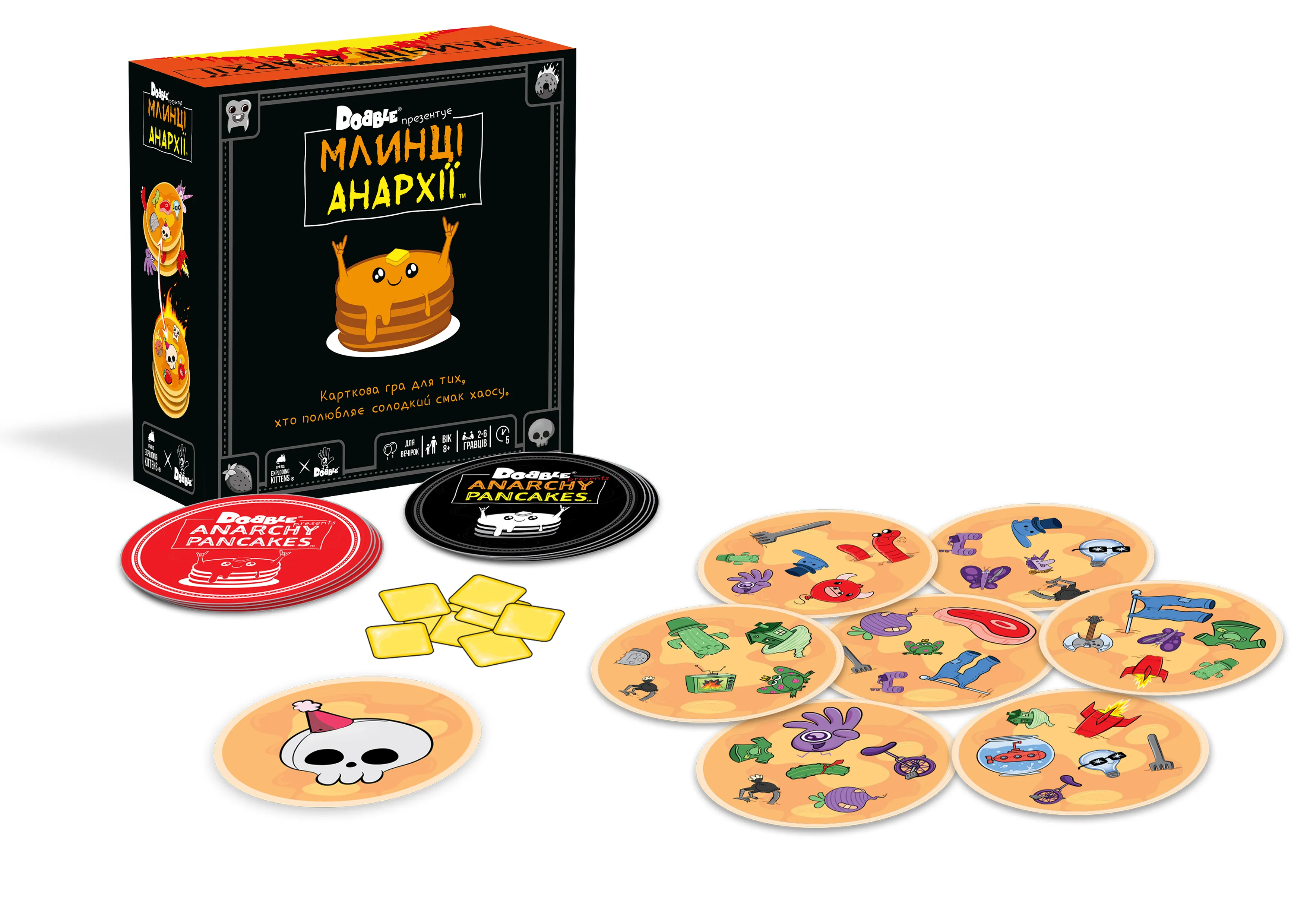 Настольная игра "Доббл Блины Анархии" Rozum, R060UA 1