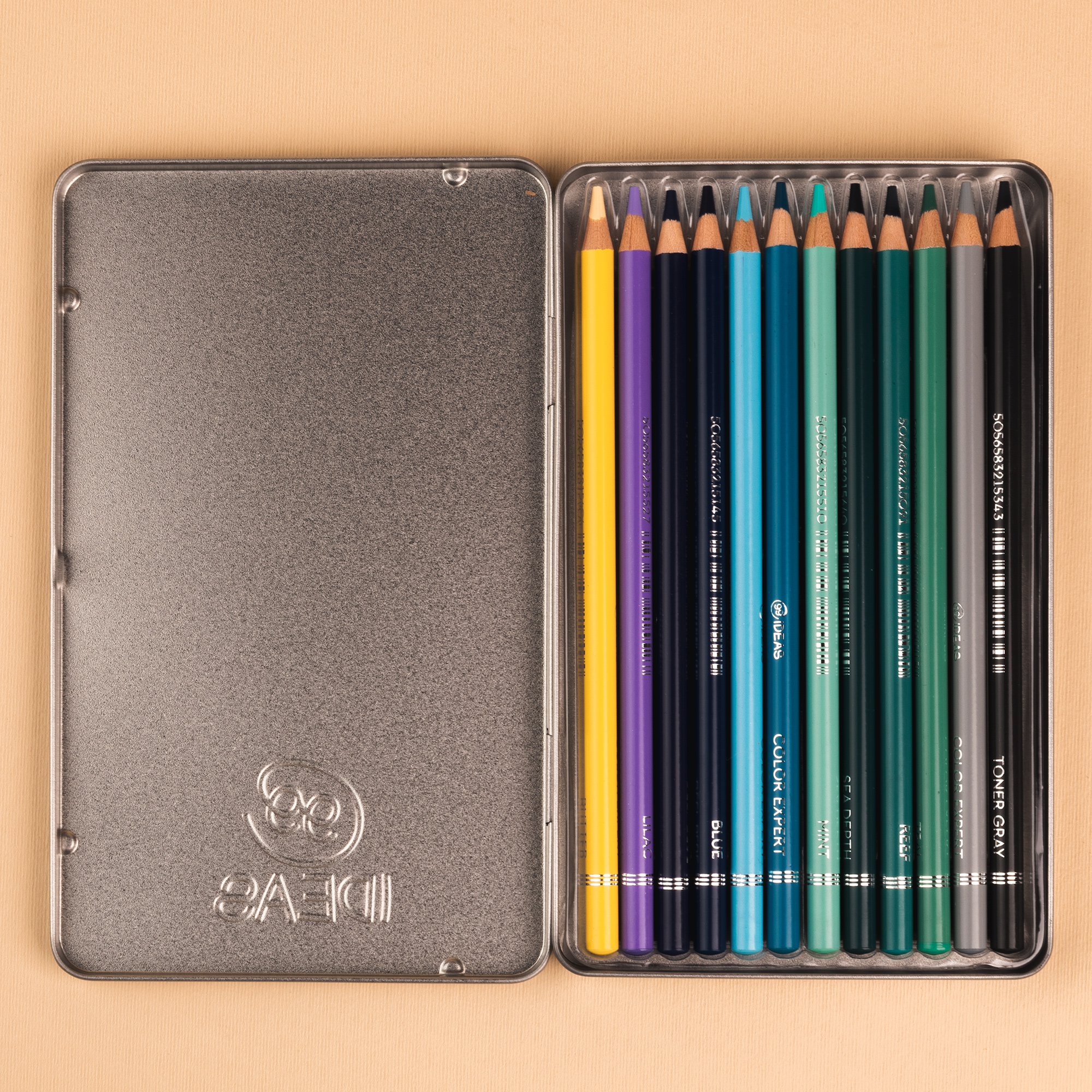 Набір олівців кольорових  99IDEAS "Color Expert" 12 кол., Ocean Set, метал. коробка, 99CE-12OCN 4