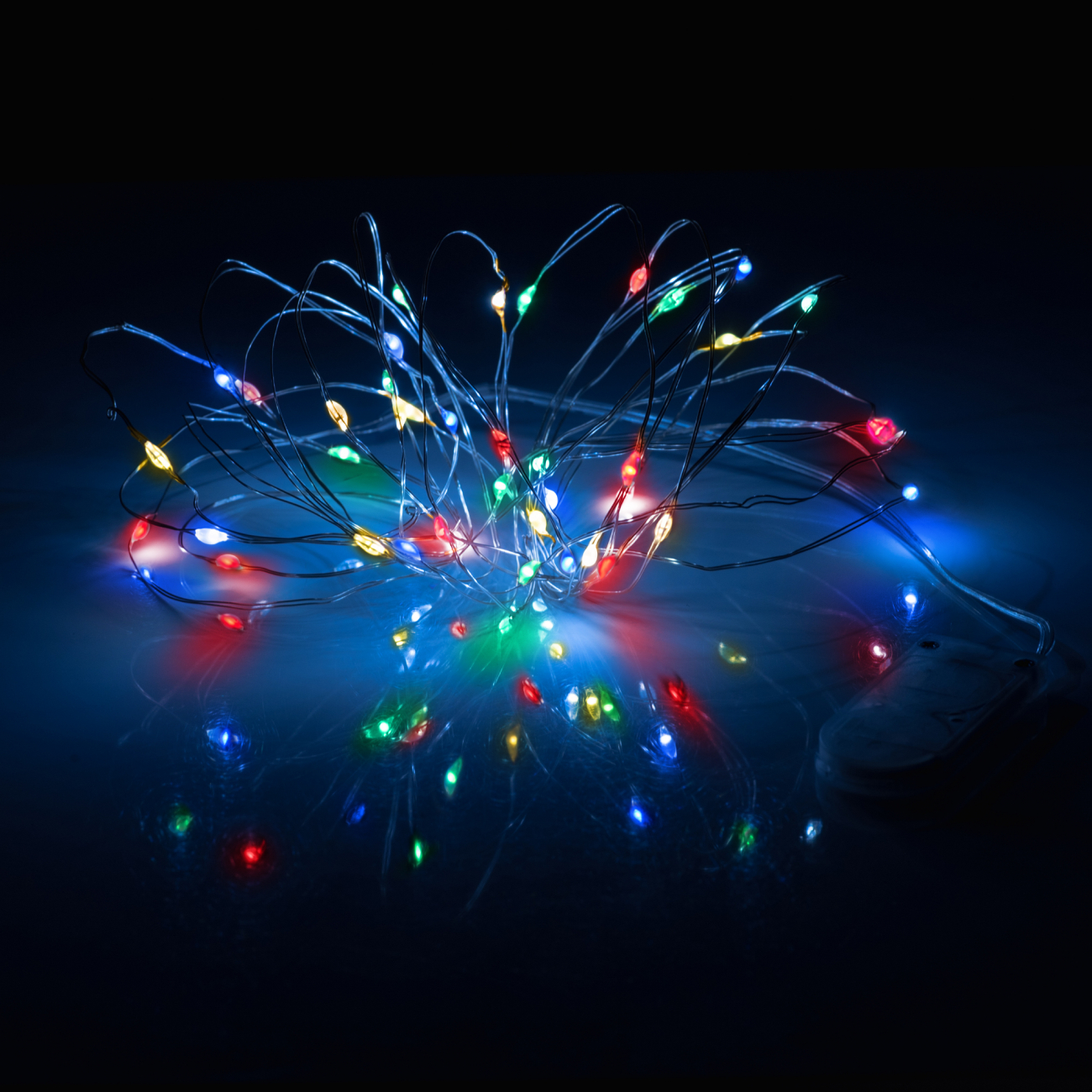 Электрогирлянда Yes! Fun "Нить" на медной проволоке, 40 LED, разноцветный 4 м, статическая, батарейки, 975029