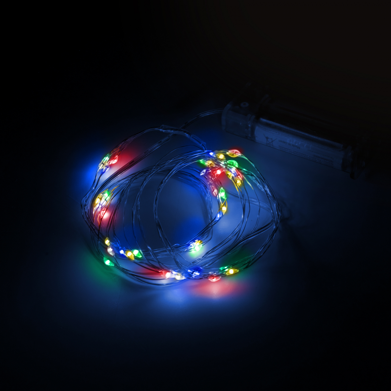 Електрогірлянда Yes! Fun "Нитка" на мідному дроті, 60 LED, різнокольор., 6 м, статична, батарейки, 975031 1