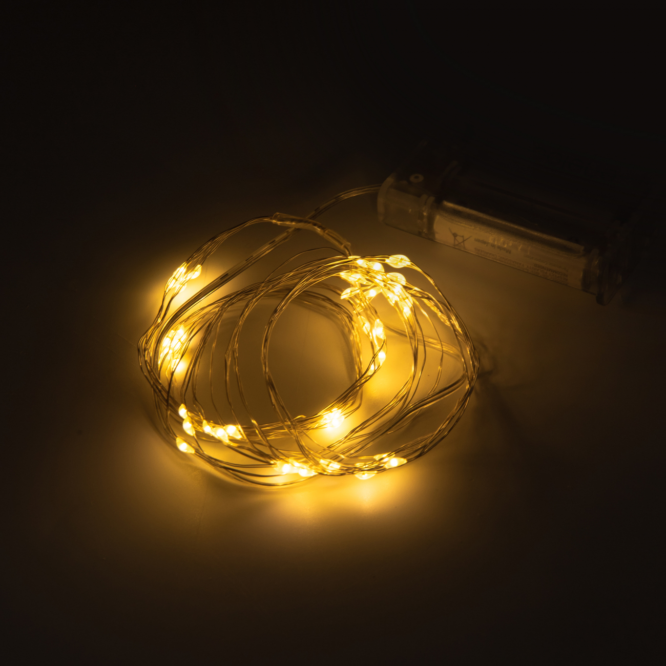 Електрогірлянда Yes! Fun "Нитка" на мідному дроті, 60 LED, тепло-біла, 6 м, статична, батарейки, 975030 1