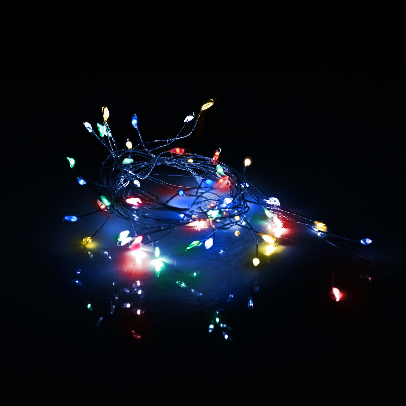 Електрогірлянда Yes! Fun "Кластер" на мідному дроті, 50 LED, різнокольорова 1 м, статична, батарейки, 975019