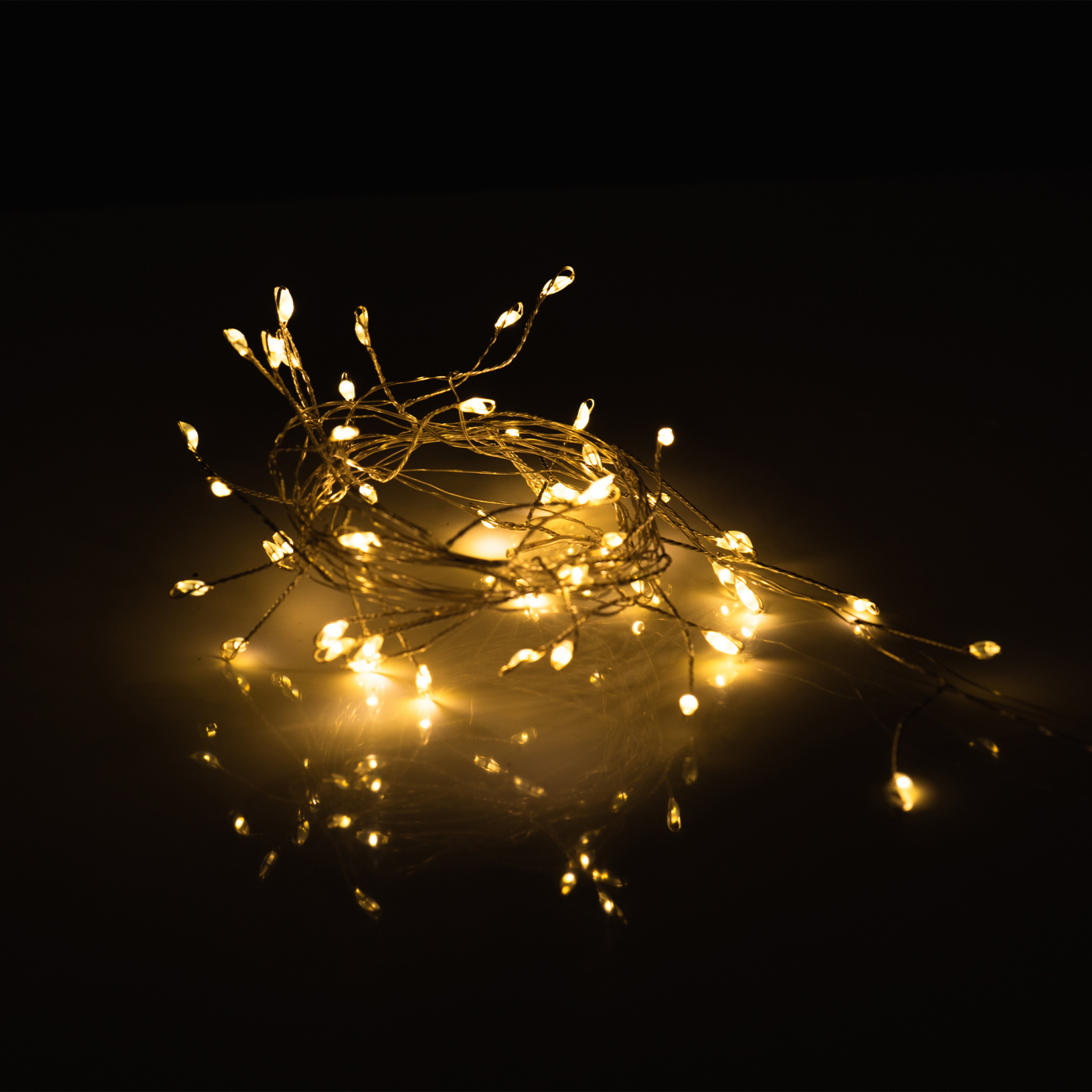 Електрогірлянда Yes! Fun "Кластер" на мідному дроті, 50 LED, тепло-біла 1 м, статична, батарейки, 975017