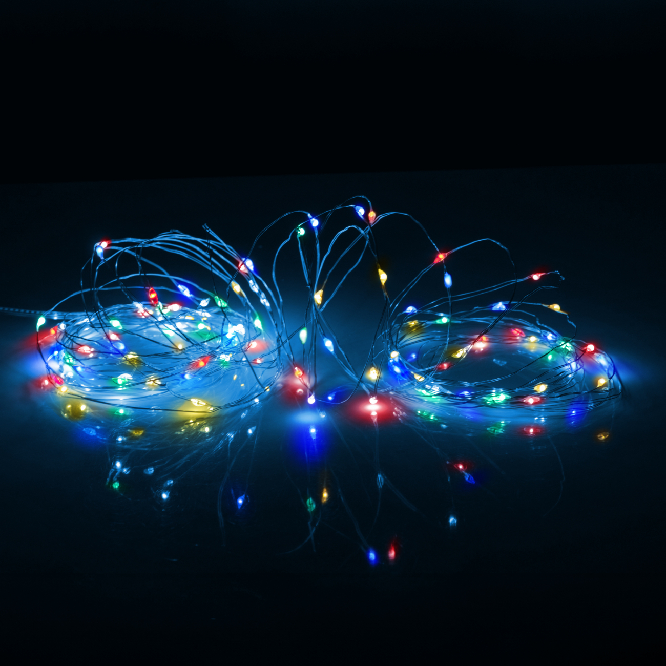 Електрогірлянда Yes! Fun "Нитка" на мідному дроті, 100 LED, різнокольорова 10 м, статична, USB, 975037 1