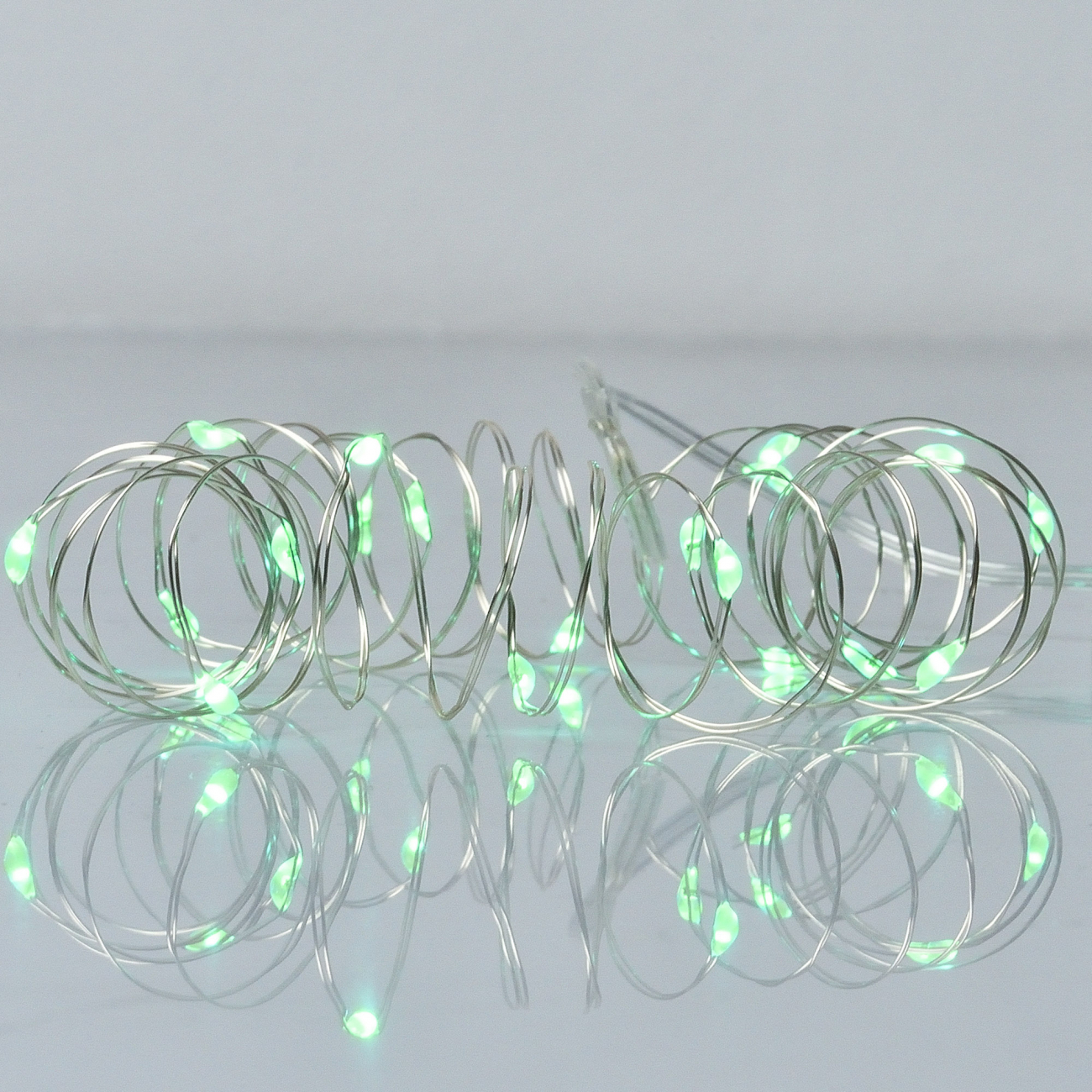 Электрогирлянда Yes! Fun "Нить" на медной проволоке, 20 LED, зеленая, 2 м, статическая батарейка, 975026 1