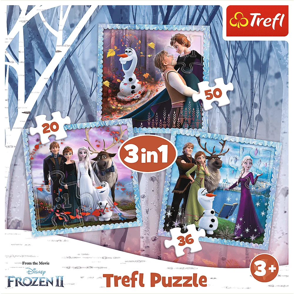 Пазл "3 в 1" - Чарівна історія / Disney Frozen 2, Trefl, 34853 1