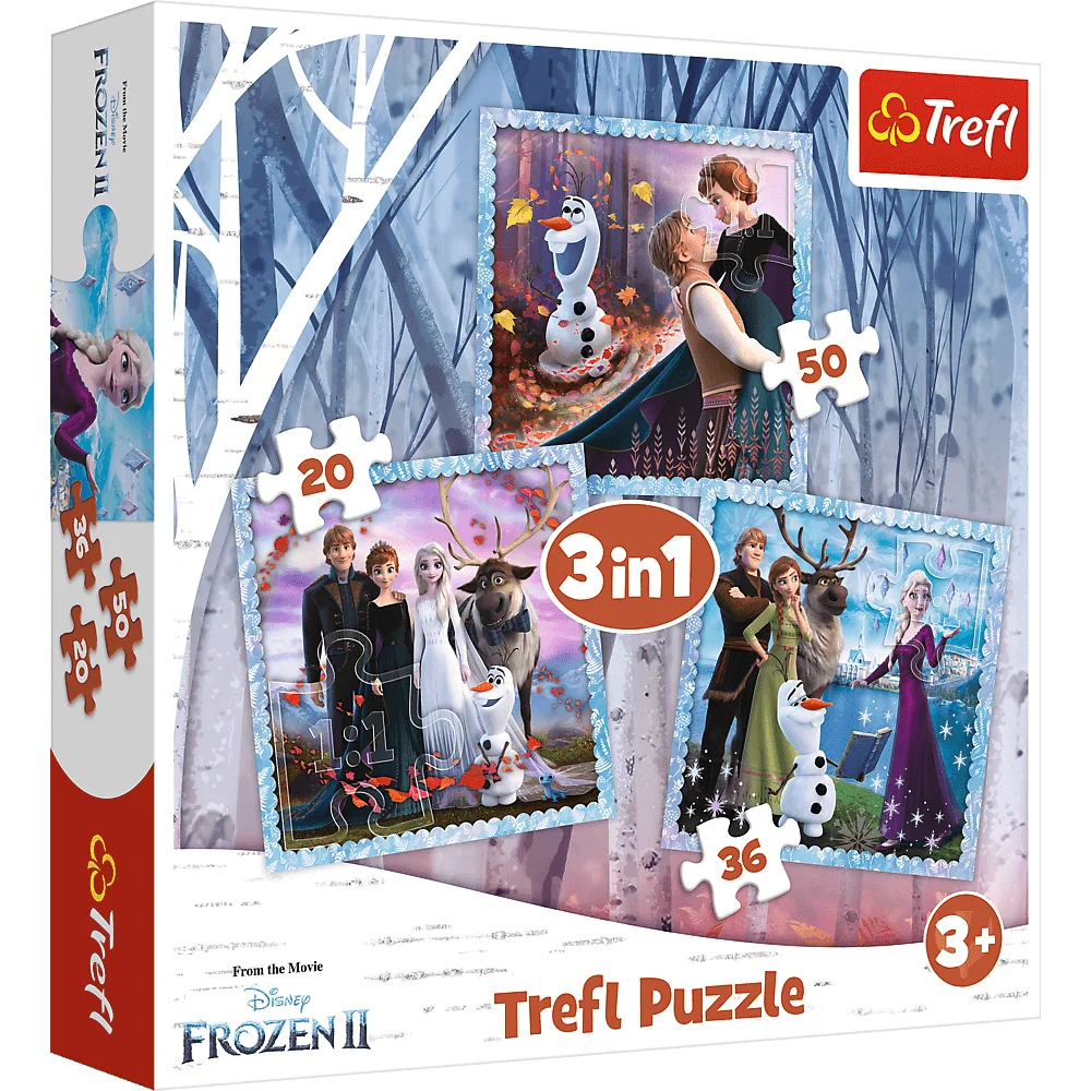 Пазл "3 в 1" - Чарівна історія / Disney Frozen 2, Trefl, 34853