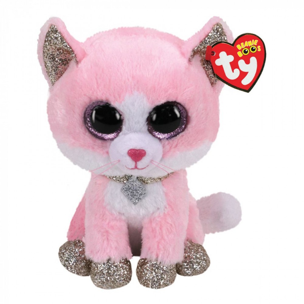 Іграшка м`яка TY Beanie Boo`s Рожеве кошеня "Fiona" 15 см, 36366