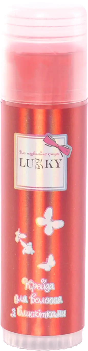 Крейда для волосся з блискітками для дітей, червоний, Lukky, T18859 1