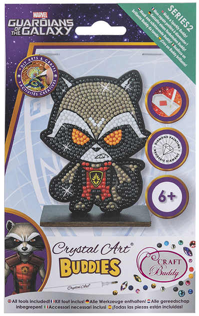 Набор для творчества Crystal Art "Енот Ракета", арт. CAFGR-MCU012