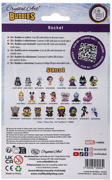 Набор для творчества Crystal Art "Енот Ракета", арт. CAFGR-MCU012 1