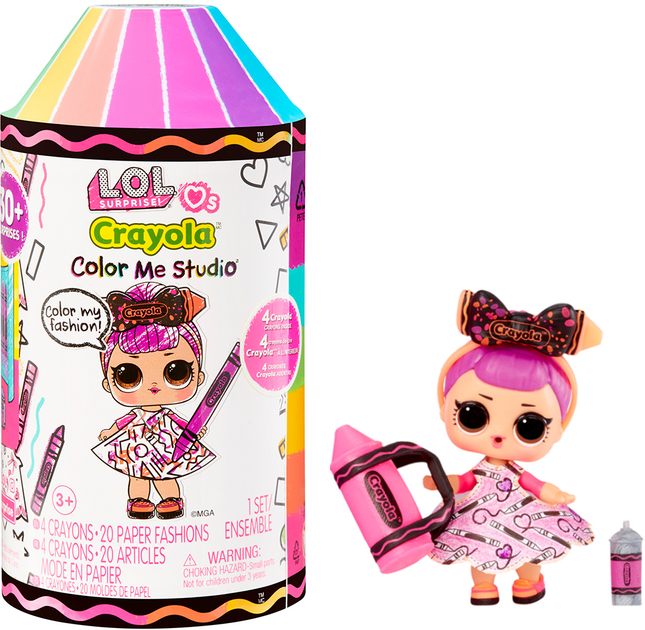 Набор игровой с куклой L.O.L Surprise! серии "Crayola" – Цветнашки, с аксессуарами, 505273