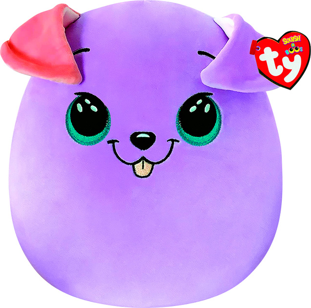 Іграшка м`яка TY Squish-a-Boos Фіолетовий пес "Bitsy" 20 см, 39225 1