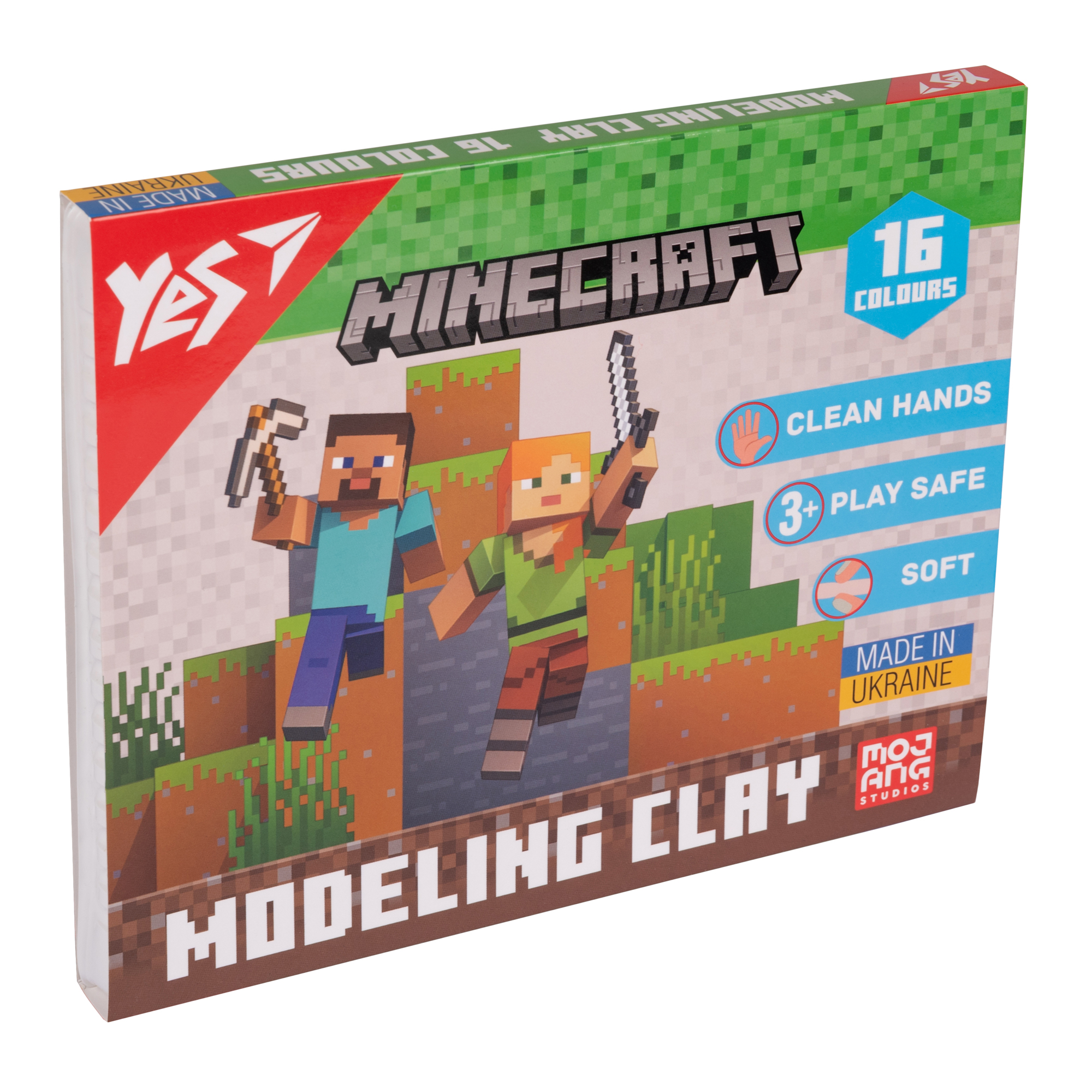 Пластилін 16 кол. "Minecraft" 320 г, 540674 Yes
