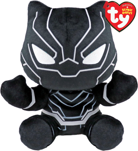 Игрушка мягконабивная TY Marvel "Черная пантера" 15 см, 44000