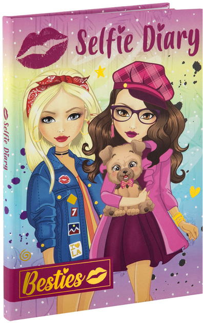 Щоденник А5 Besties з чарівною ручкою, 50 аркушів, фіолетовий, 961022