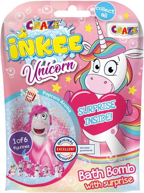 Ароматная бомбочка для ванны с игрушкой Inkee - Милые единорожки (в диспл., в ассорт.), 18378