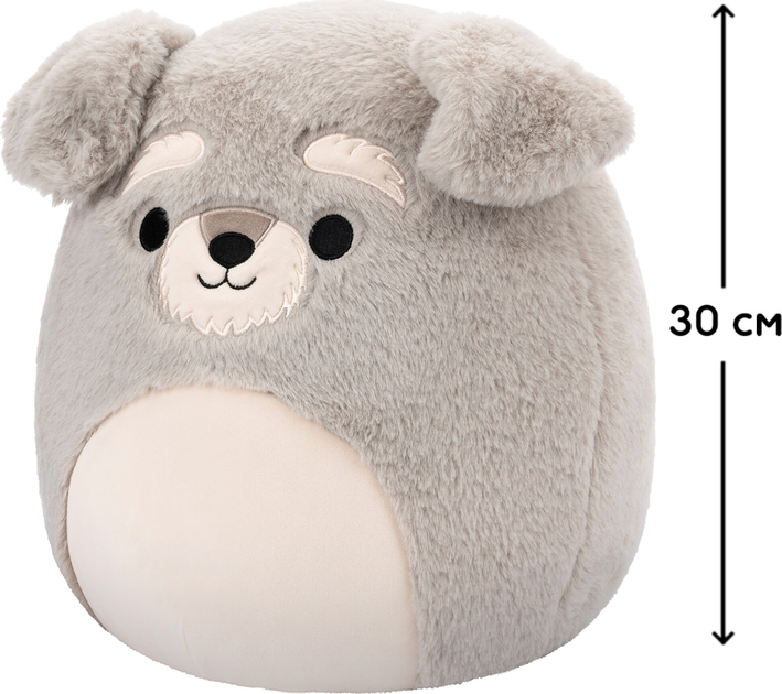 М`яка іграшка SQUISHMALLOWS - ШНАУЦЕР ШОН, 30 см, SQCR06682 1