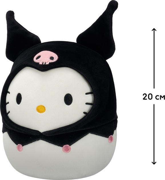 Мягкая игрушка SQUISHMALLOWS серии "Хелоу Китти" - ХЕЛОУ КИТТИ В ОБРАЗЕ КУРОМЕ, 20 см, SQSN00388 1