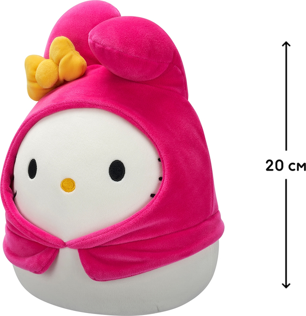 М`яка іграшка SQUISHMALLOWS серії "Хелоу Кітті" - ХЕЛОУ КІТТІ В ОБРАЗІ МОЯ МЕЛОДІ, 20 см, SQSN00390 1