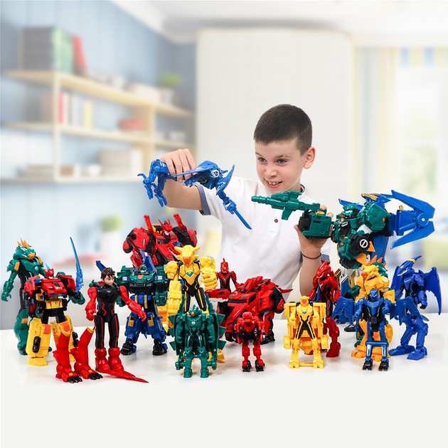 Игровой набор с роботом-трансформером Dinoster - Раптор Трон, 2 машины, EU580811 7