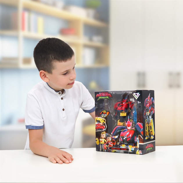 Игровой набор с роботом-трансформером Dinoster - Раптор Трон, 2 машины, EU580811 8
