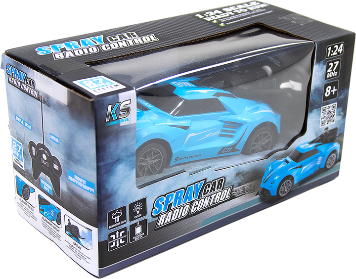 Автомобиль Spray Car на р/к – Sport (голубой, 1:24, свет, выхлопной газ), SL-354RHBL 1