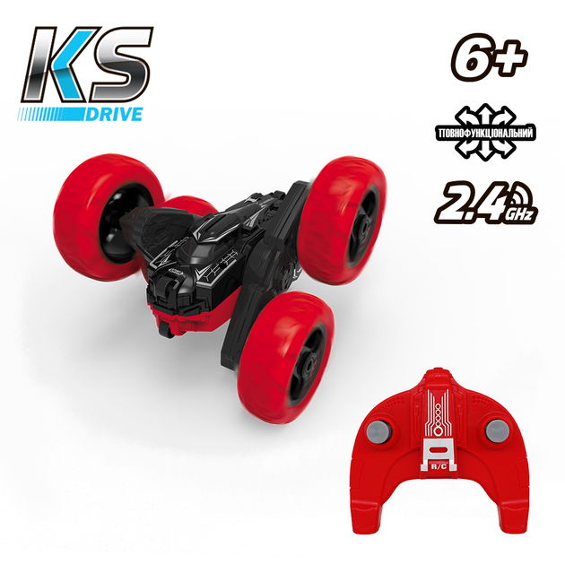 Автомобіль KS DRIVE на р/к - Трюковий, 2.4 Ghz, червоно-чорний, STURBWB 9