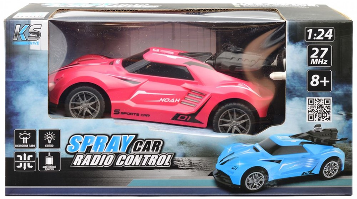 Автомобиль Spray Car на р/к – Sport (розовый, 1:24, свет, выхлопной газ), SL-354RHP