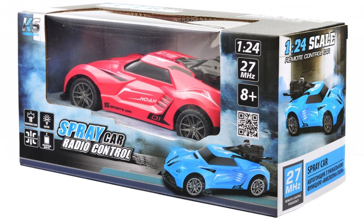 Автомобиль Spray Car на р/к – Sport (розовый, 1:24, свет, выхлопной газ), SL-354RHP 2