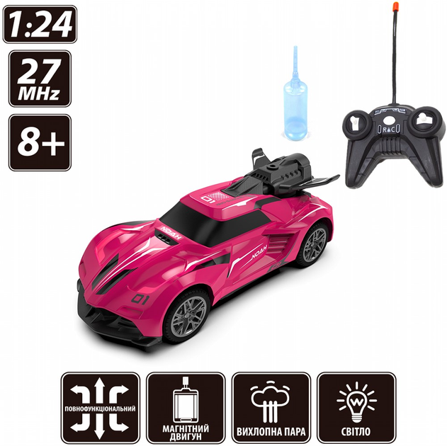 Автомобиль Spray Car на р/к – Sport (розовый, 1:24, свет, выхлопной газ), SL-354RHP 13