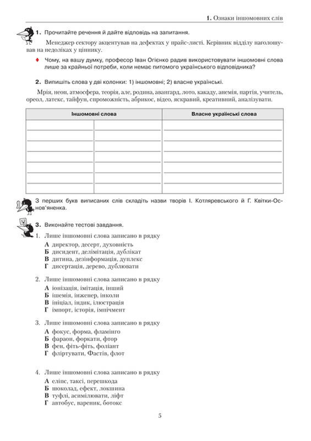 Прописи "Украинский язык. Правописание в таблицах, тестовые завдания" (у) (3043) 3