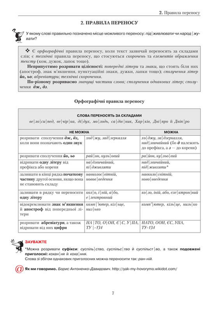 Прописи "Украинский язык. Правописание в таблицах, тестовые завдания" (у) (3043) 5