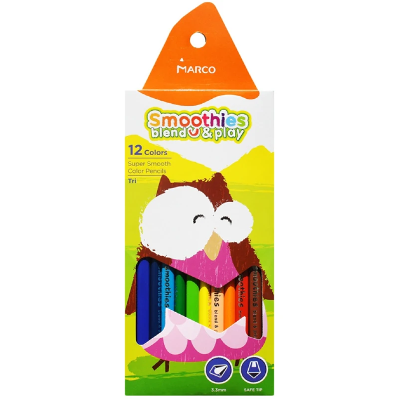 Олівці 12 кол. Smoothies b&p, 2150-12CB, Marco