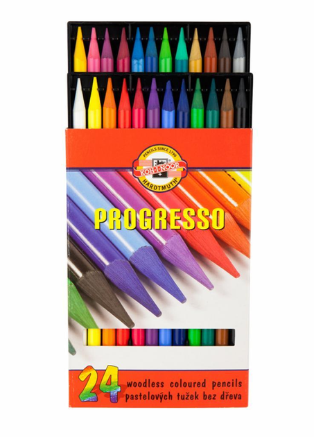 Олівці 24 кол. бездеревні Progresso, 875802, KIN 1