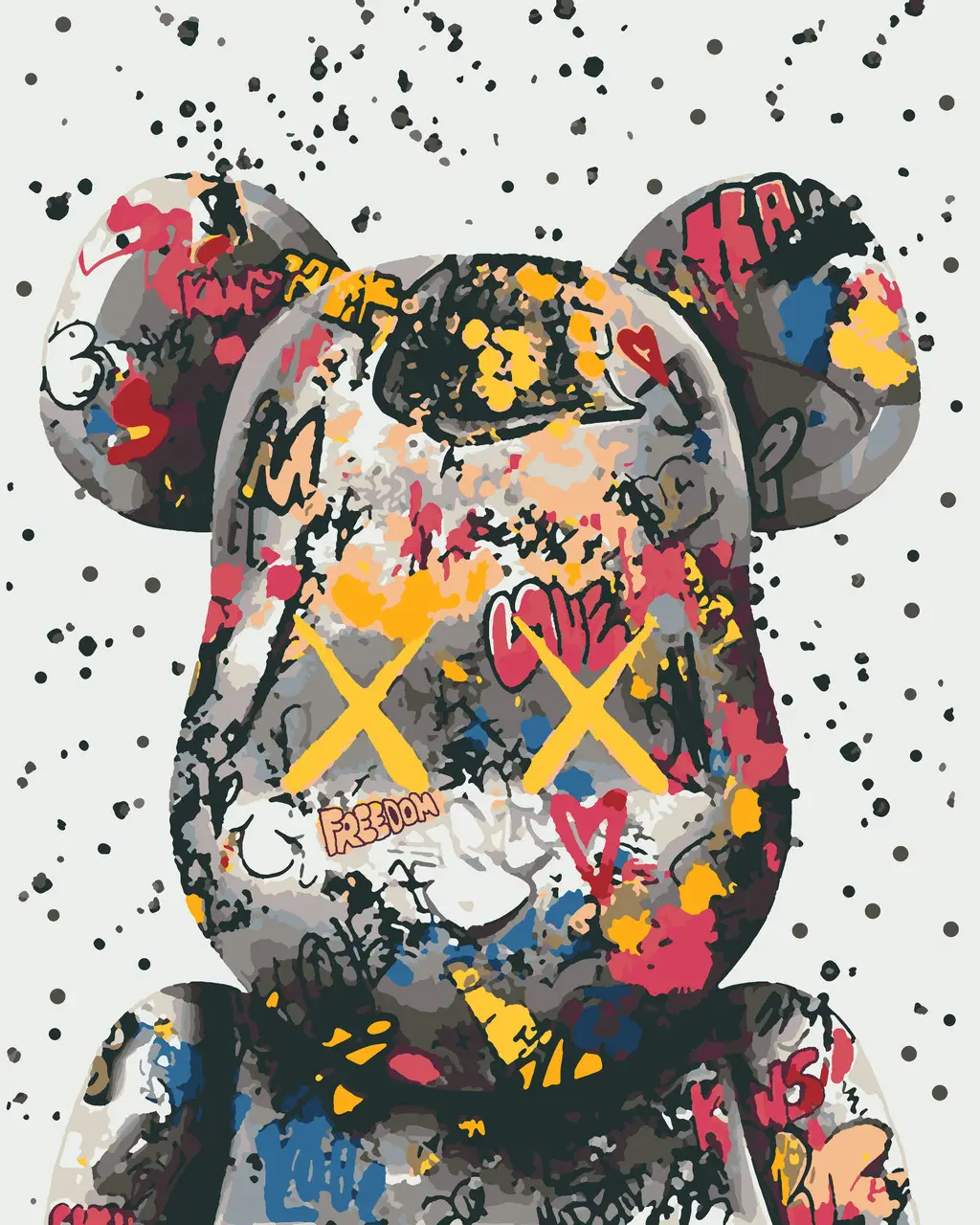Набір для розпису за номерами "Bearbrick" 40*50 см, RB-0802, ТМ "RIVIERA BLANCA"