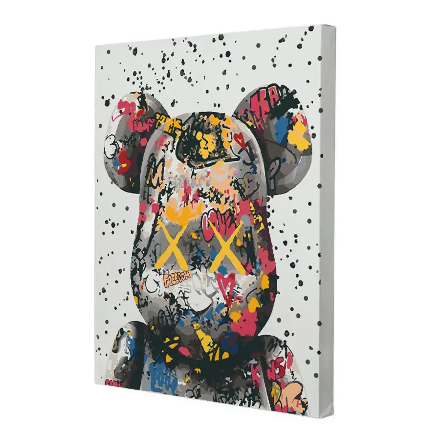 Набір для розпису за номерами "Bearbrick" 40*50 см, RB-0802, ТМ "RIVIERA BLANCA" 1
