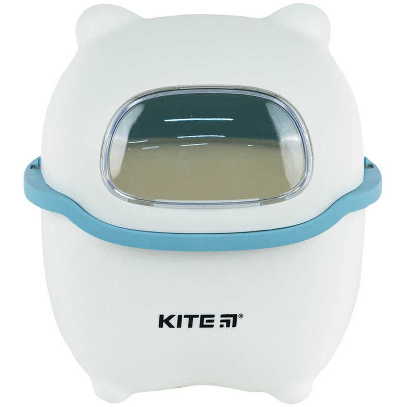 Настольный контейнер для мусора Kite, бело-голубой, K24-009-6