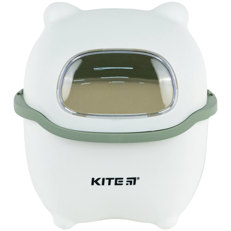 Настольный контейнер для мусора Kite, бело-зеленый, K24-009-7