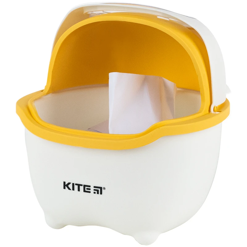 Настольный контейнер для мусора Kite, бело-оранжевый, K24-009-8 3