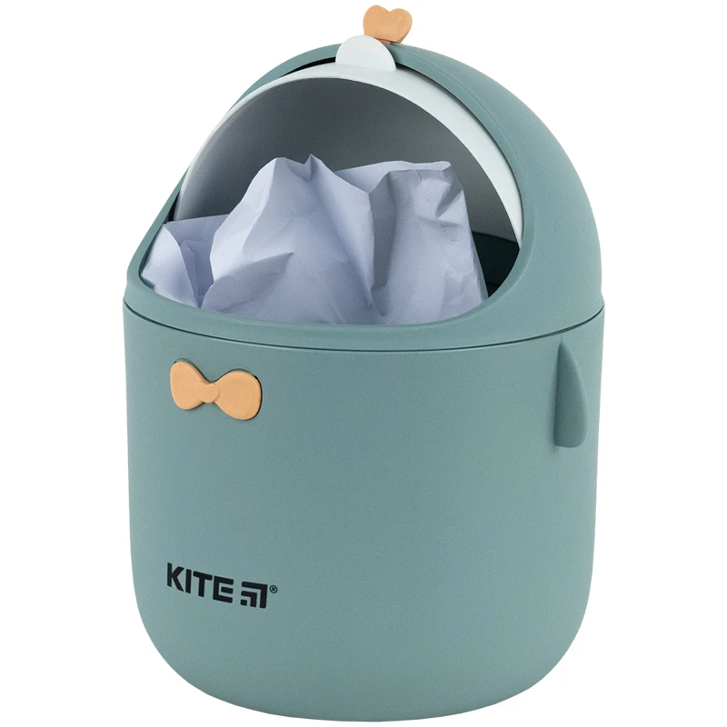 Настольный контейнер для мусора Kite, серо-зеленый, K24-010-1 3